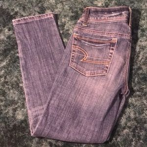 American Eagle skinny crop stretch jeans